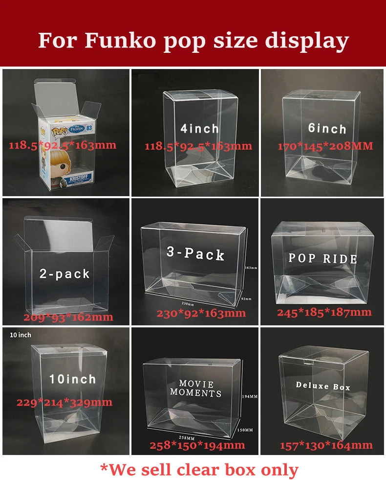 Transparent Clear box for Movie Moments box by hand for Funko pop series collection storage protective box