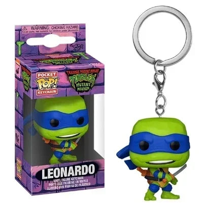 NEW Funko Pop Pocket Keychain Raphael Leonardo Donatello Michelangelo Vinyl Doll Children's Collectible Action Doll Pendant Toy