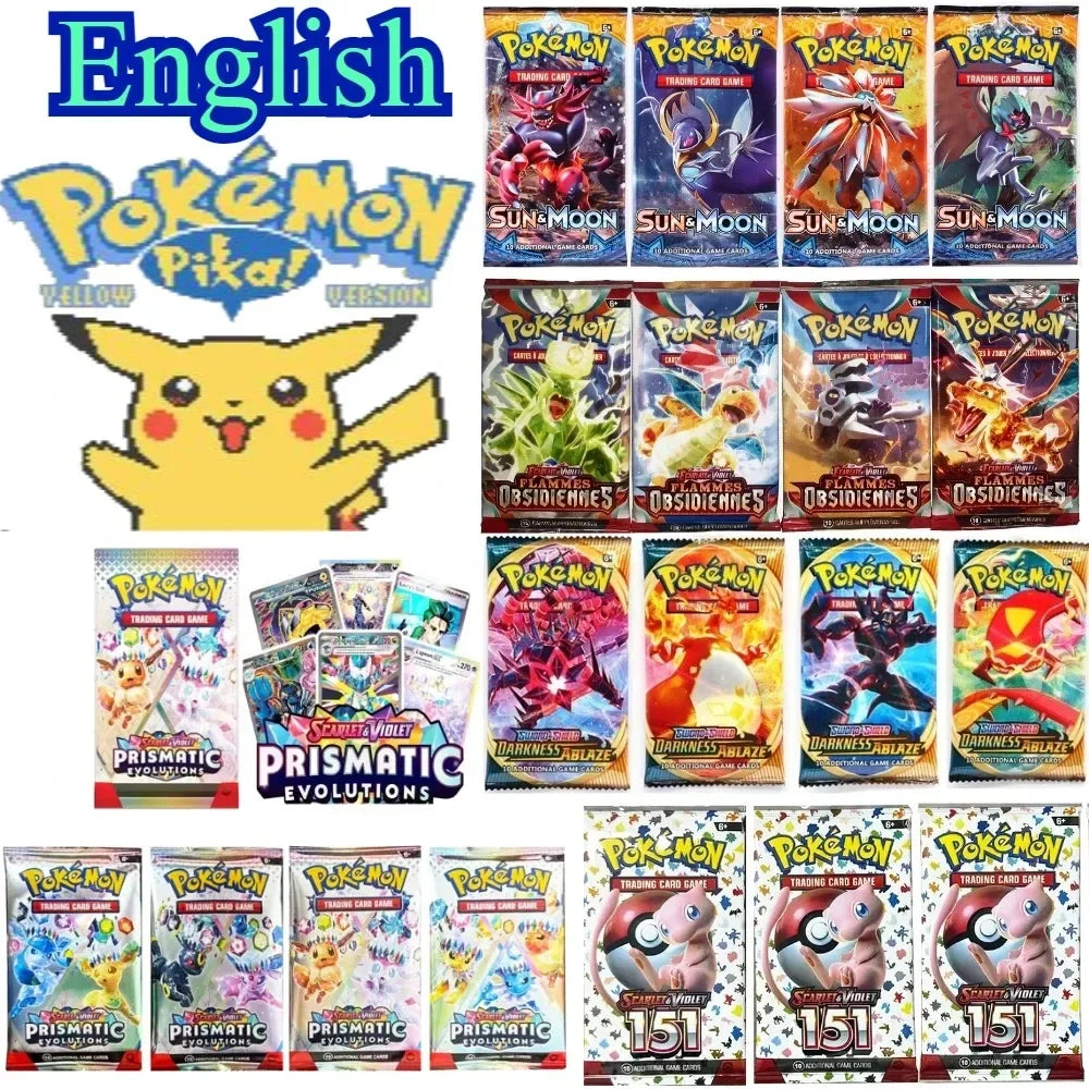 40/360Pcs Box Pokemon Karte Karmesin & Purpur Prismatic Evolutions Englisches Booster Battle Karten Sammelkarten Spielkarte
