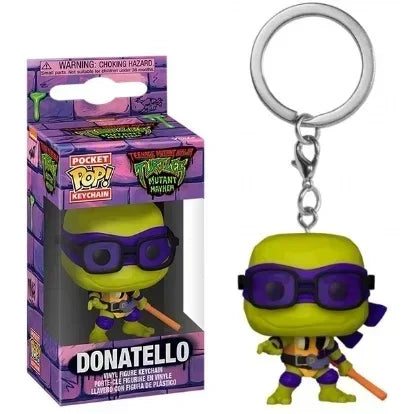 NEW Funko Pop Pocket Keychain Raphael Leonardo Donatello Michelangelo Vinyl Doll Children's Collectible Action Doll Pendant Toy