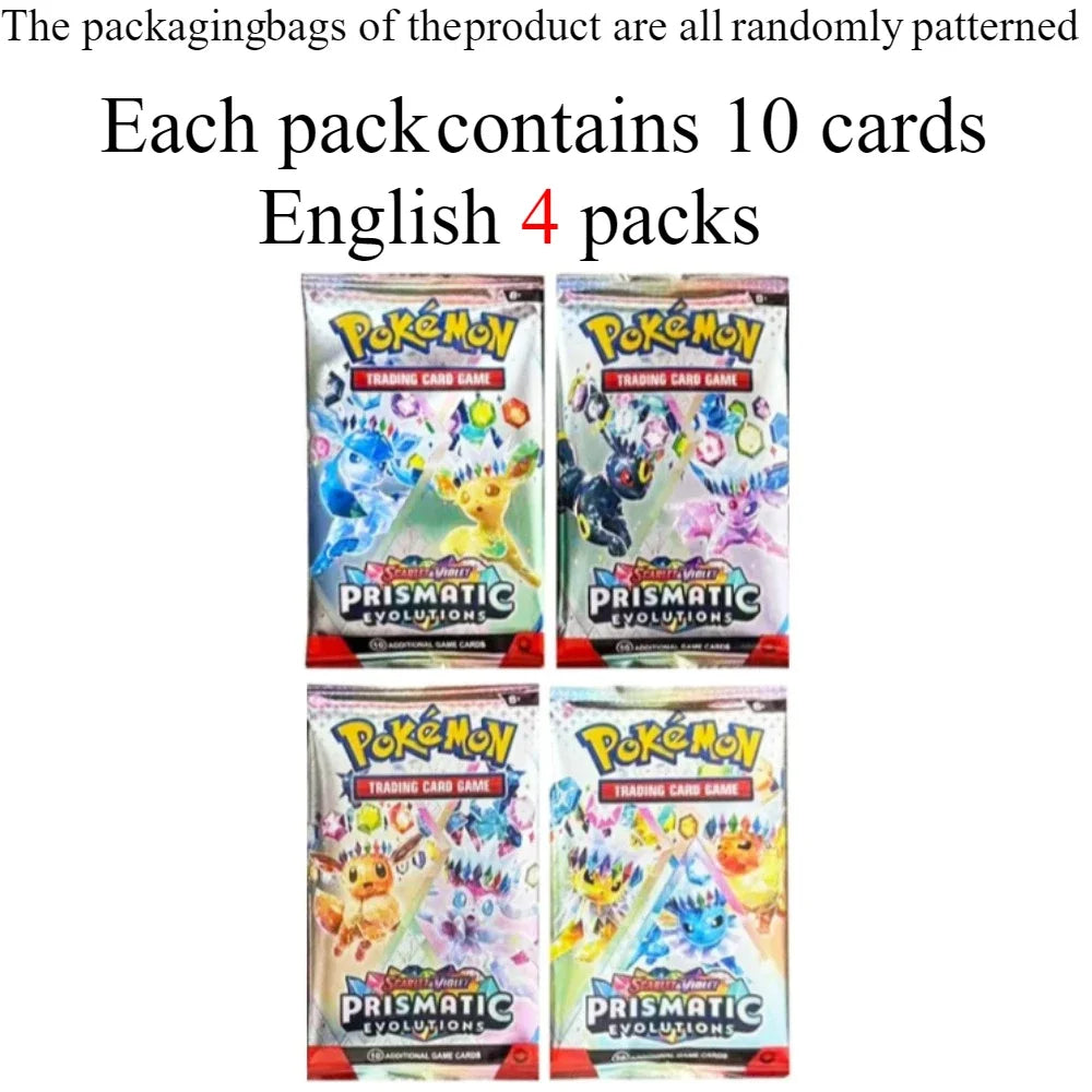 40/360Pcs Box Pokemon Karte Karmesin & Purpur Prismatic Evolutions Englisches Booster Battle Karten Sammelkarten Spielkarte