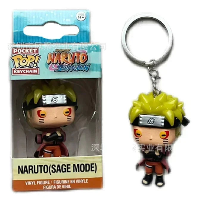 Funko POP NARUTOs Pain Kurama Sasuke Kakashi Minato Namikaze Itachi with Crows Sasuke Uchiha Pocket Keychain Model Toys Gifts