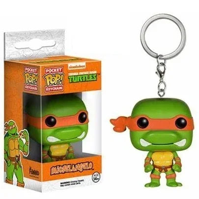 NEW Funko Pop Pocket Keychain Raphael Leonardo Donatello Michelangelo Vinyl Doll Children's Collectible Action Doll Pendant Toy