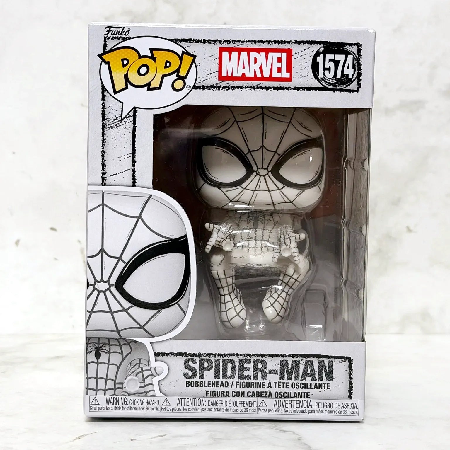 Spider-Man (Sketched Deco) Figure Funko Pop #1574 Official Authentic Limited Collectible Edition Figures Marvel Fans Toy Gift