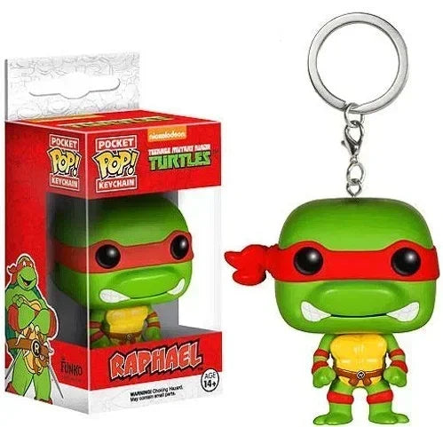 NEW Funko Pop Pocket Keychain Raphael Leonardo Donatello Michelangelo Vinyl Doll Children's Collectible Action Doll Pendant Toy