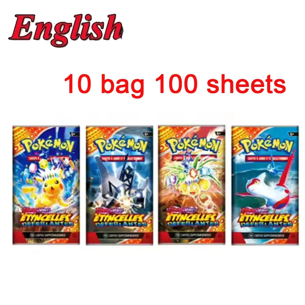 MEGA EVOLUTION 42pcs Pokemon Cards Battle Toys Lost Origin Pokemons Box with Pikachu Anime Bank Pokemon Game Cards  for Childre