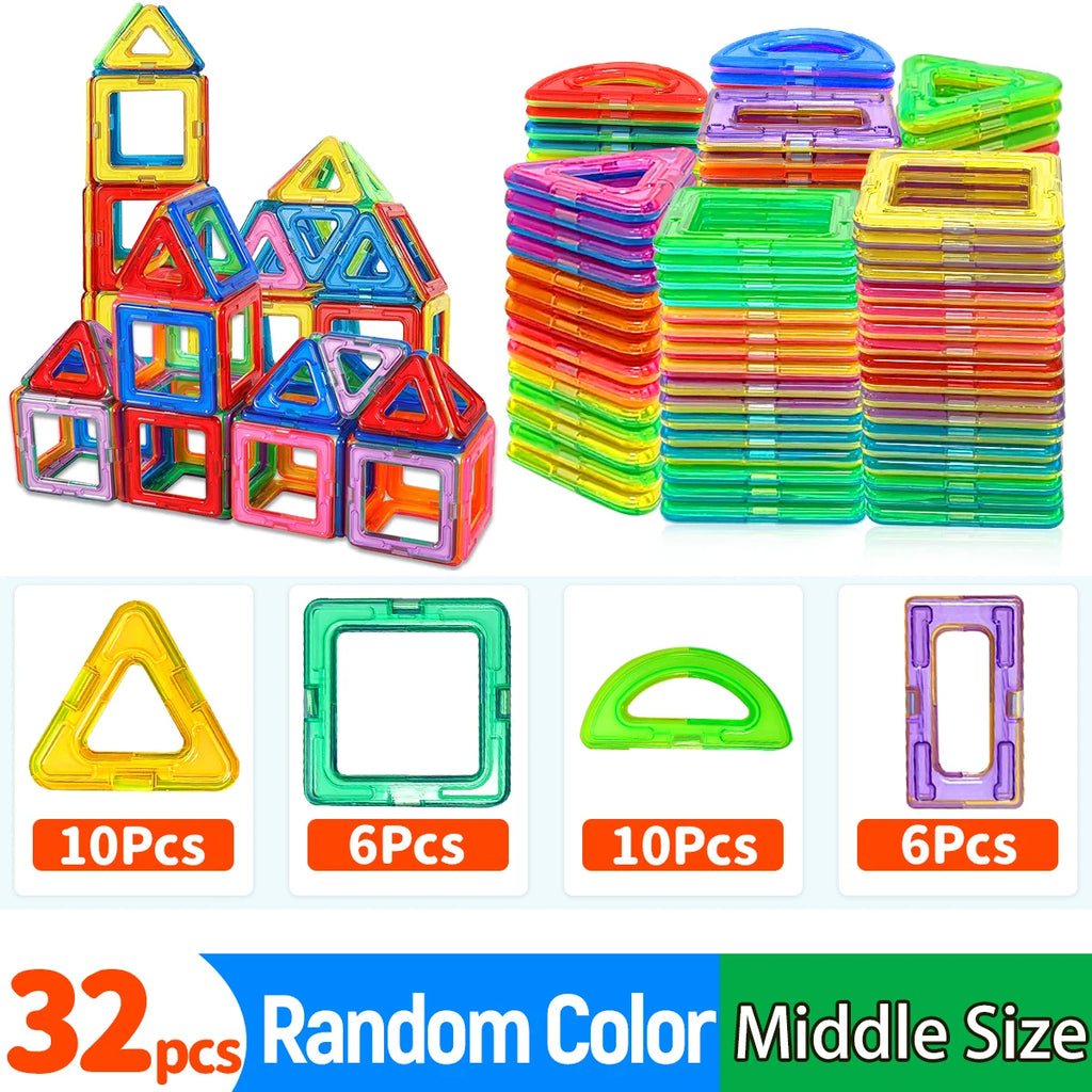 Magnetische Bausteine DIY Magnete Spielzeug mittlere Größe MINT-Spielzeug Konstruktionsspielzeug Lernspielzeug Magnetspielzeug