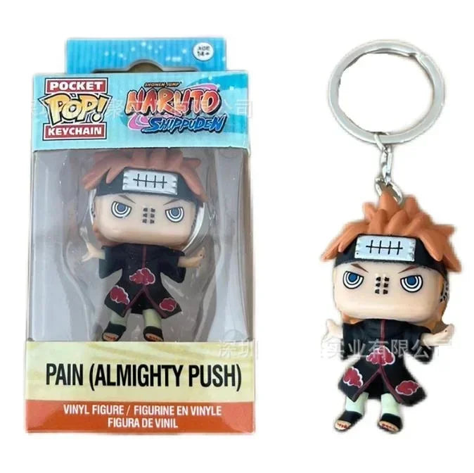 Funko POP NARUTOs Pain Kurama Sasuke Kakashi Minato Namikaze Itachi with Crows Sasuke Uchiha Pocket Keychain Model Toys Gifts