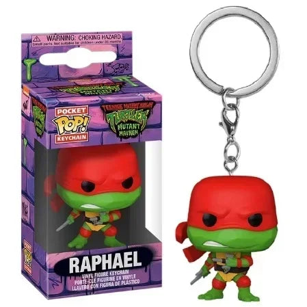 NEW Funko Pop Pocket Keychain Raphael Leonardo Donatello Michelangelo Vinyl Doll Children's Collectible Action Doll Pendant Toy