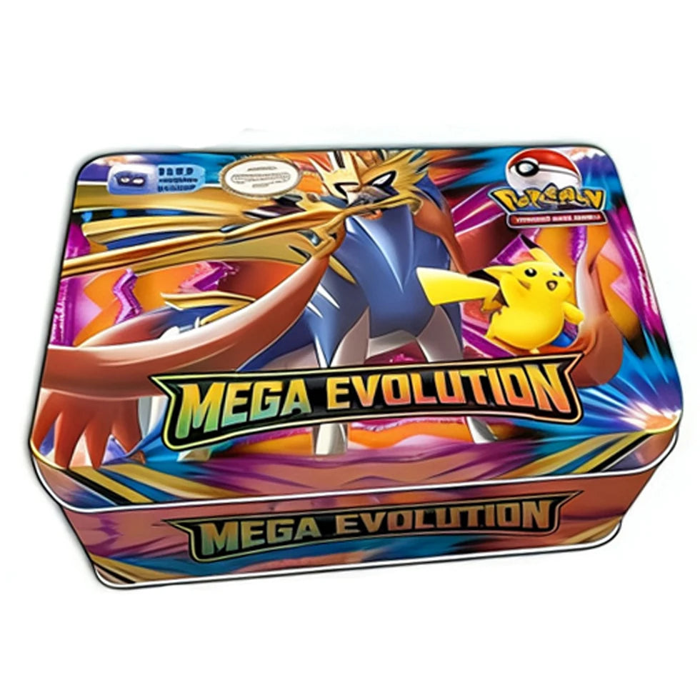 MEGA ENTWICKLUNG 42tlg. Pokémon Karten Kampfspielzeug Verlorene Herkunft Pokemons Box mit Pikachu Anime Bank Pokémon Sammelkarten für Kinder