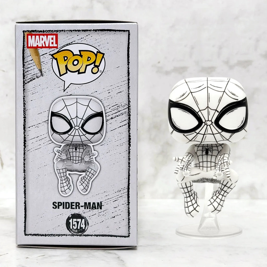 Spider-Man (Sketched Deco) Figure Funko Pop #1574 Official Authentic Limited Collectible Edition Figures Marvel Fans Toy Gift
