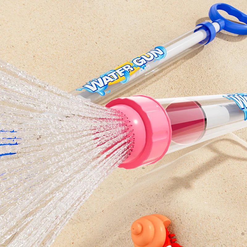 Firework Water Gun for Pool Beach Backyard Party Pull Out Water Blaster Soaker Summer Outdoor Water Fight Toy for Kids & Adults