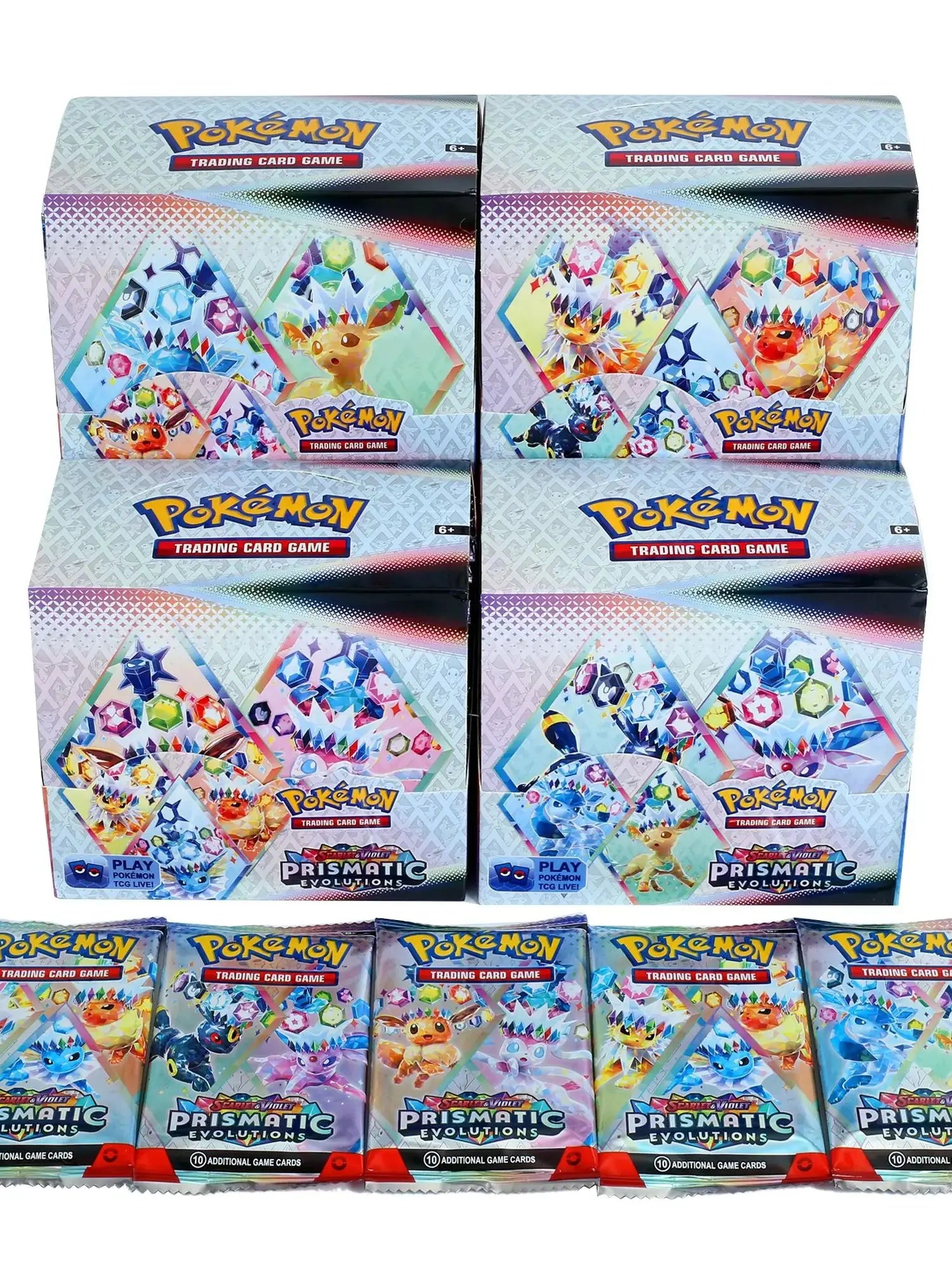 360 Stück Pokémon Destined Rivals Prismatic Evolutions Karten Stellar Crown 151 Ultra Prism englische Booster-Kampf-Geschenke