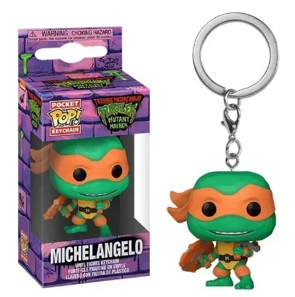 NEW Funko Pop Pocket Keychain Raphael Leonardo Donatello Michelangelo Vinyl Doll Children's Collectible Action Doll Pendant Toy