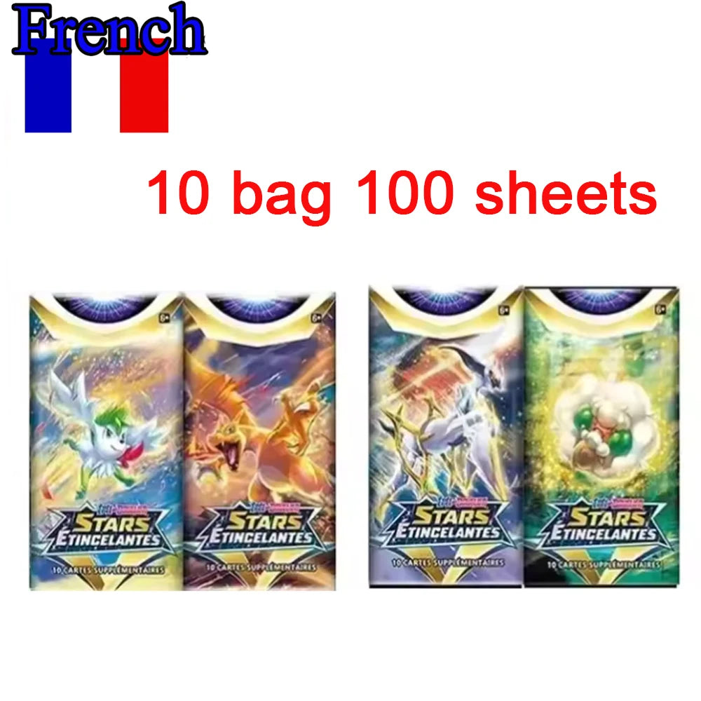 MEGA ENTWICKLUNG 42tlg. Pokémon Karten Kampfspielzeug Verlorene Herkunft Pokemons Box mit Pikachu Anime Bank Pokémon Sammelkarten für Kinder