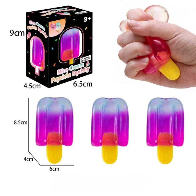 random color NeeDoh Nice-Sicle Popsicle Sensory Squeeze Super Solid Squish Stress Relief for Adults Summer Easter Gift