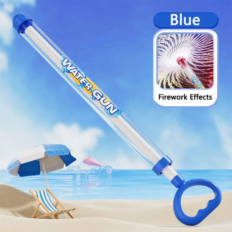 Firework Water Gun for Pool Beach Backyard Party Pull Out Water Blaster Soaker Summer Outdoor Water Fight Toy for Kids & Adults