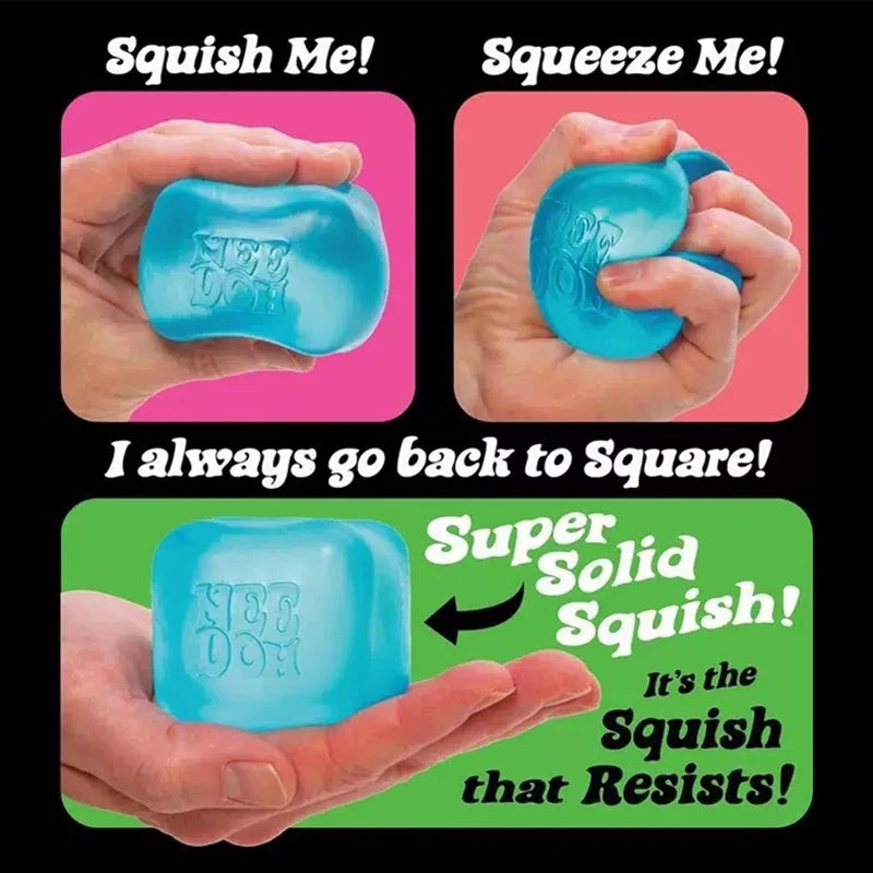 @New Schylling Needoh Netter sensorischer Quetschwürfel für Stressabbau und Fingerspitzen-Lösungsspielzeug zum Kneifen und Spielen