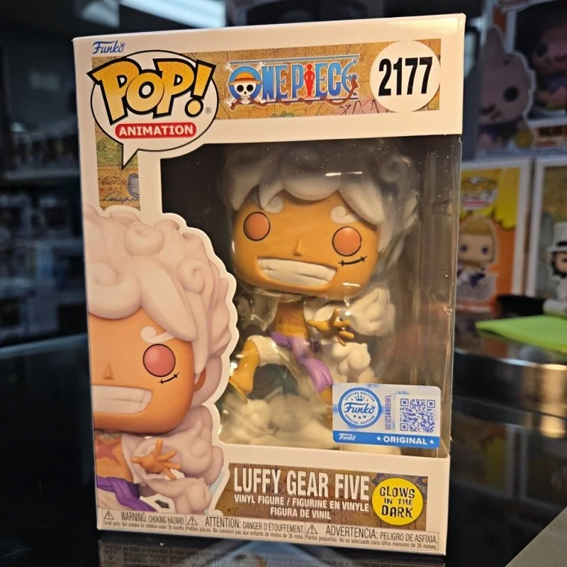Funko Pop! Original One Piece Monkey D. Luffy Gear 5 #2177 Vinyl Figure Anime Collectible Model Toy Birthday Gift for Fans