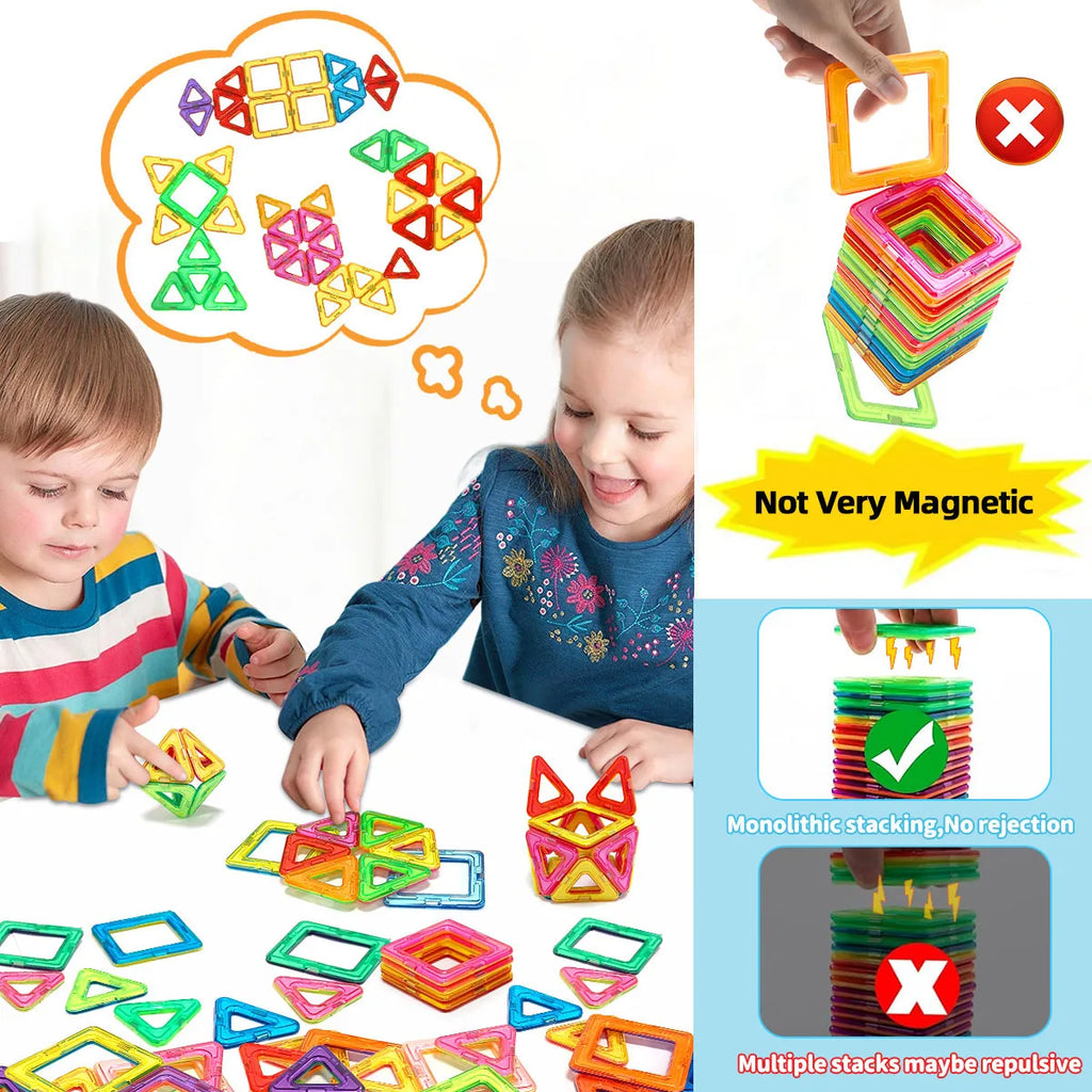 Magnetische Bausteine DIY Magnete Spielzeug mittlere Größe MINT-Spielzeug Konstruktionsspielzeug Lernspielzeug Magnetspielzeug