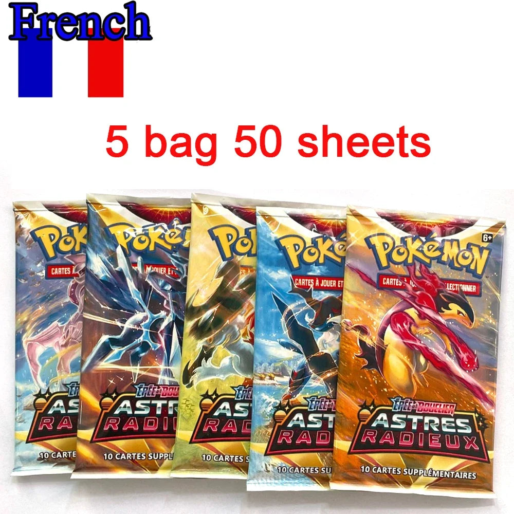 MEGA ENTWICKLUNG 42tlg. Pokémon Karten Kampfspielzeug Verlorene Herkunft Pokemons Box mit Pikachu Anime Bank Pokémon Sammelkarten für Kinder