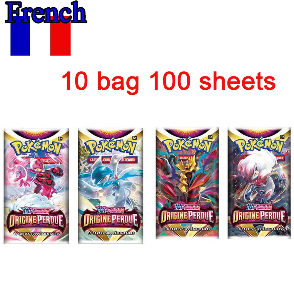 MEGA ENTWICKLUNG 42tlg. Pokémon Karten Kampfspielzeug Verlorene Herkunft Pokemons Box mit Pikachu Anime Bank Pokémon Sammelkarten für Kinder