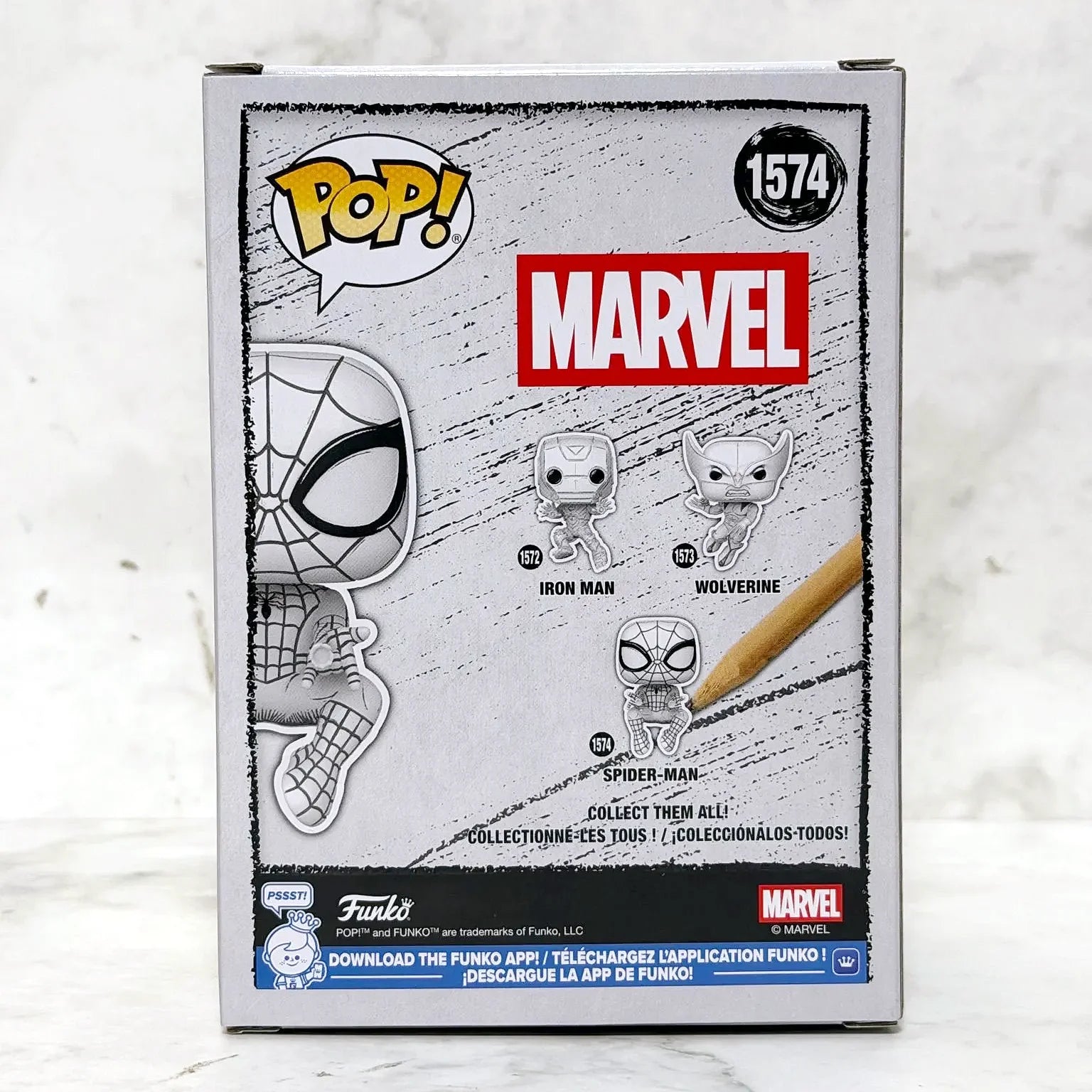 Spider-Man (Sketched Deco) Figure Funko Pop #1574 Official Authentic Limited Collectible Edition Figures Marvel Fans Toy Gift