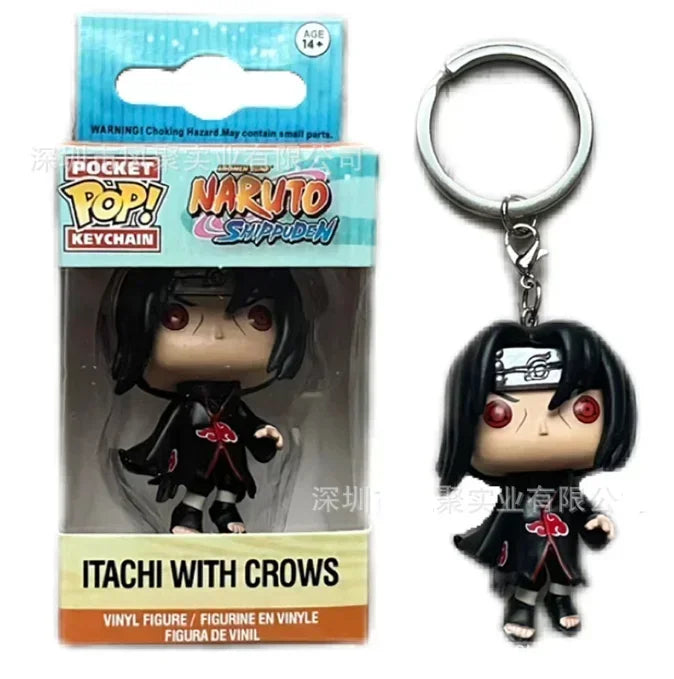 Funko POP NARUTOs Pain Kurama Sasuke Kakashi Minato Namikaze Itachi with Crows Sasuke Uchiha Pocket Keychain Model Toys Gifts