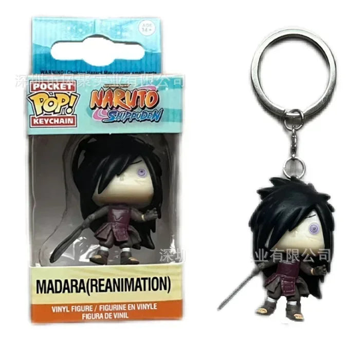 Funko POP NARUTOs Pain Kurama Sasuke Kakashi Minato Namikaze Itachi with Crows Sasuke Uchiha Pocket Keychain Model Toys Gifts