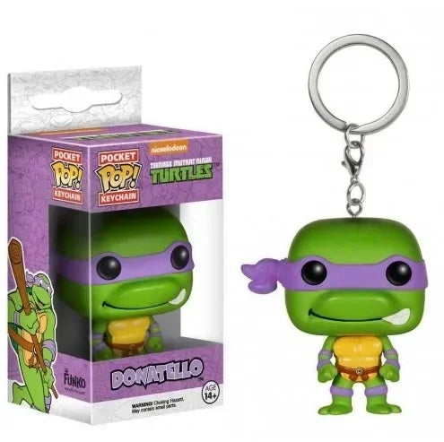 NEW Funko Pop Pocket Keychain Raphael Leonardo Donatello Michelangelo Vinyl Doll Children's Collectible Action Doll Pendant Toy