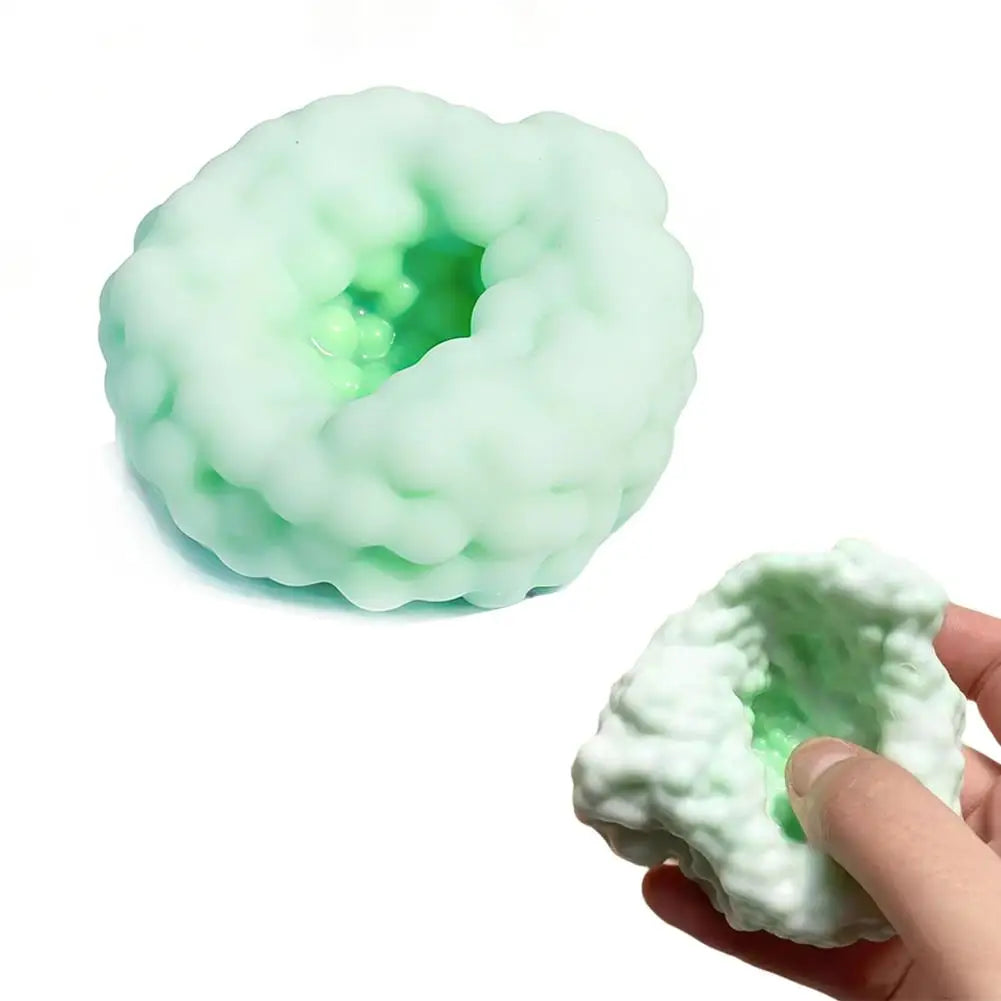 Realistic Giant Dumpling Squeeze Toy with Bamboo Steamer Soft TPR Dough Ball Decompression Fidget Toy Funny Creative Gift