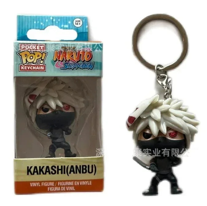 Funko POP NARUTOs Pain Kurama Sasuke Kakashi Minato Namikaze Itachi with Crows Sasuke Uchiha Pocket Keychain Model Toys Gifts