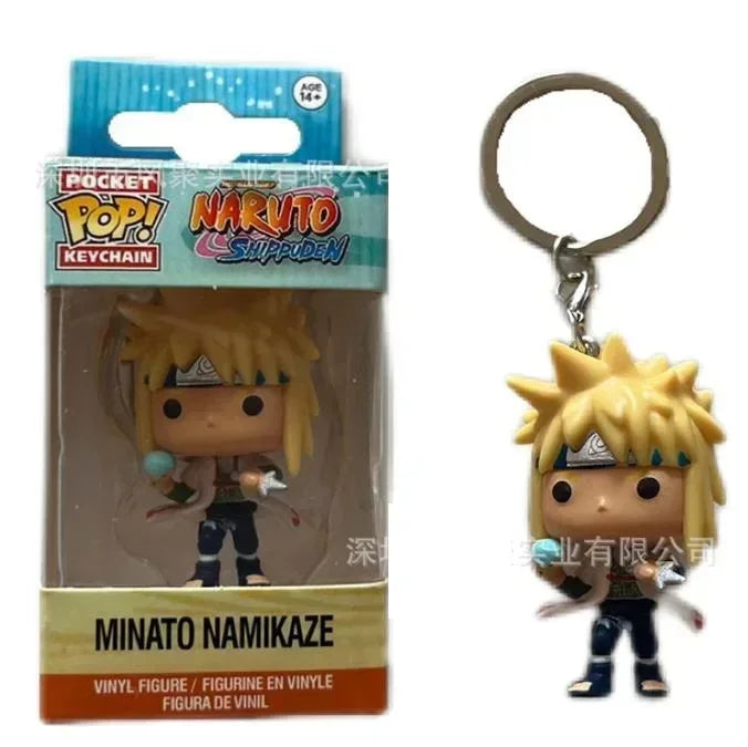 Funko POP NARUTOs Pain Kurama Sasuke Kakashi Minato Namikaze Itachi with Crows Sasuke Uchiha Pocket Keychain Model Toys Gifts