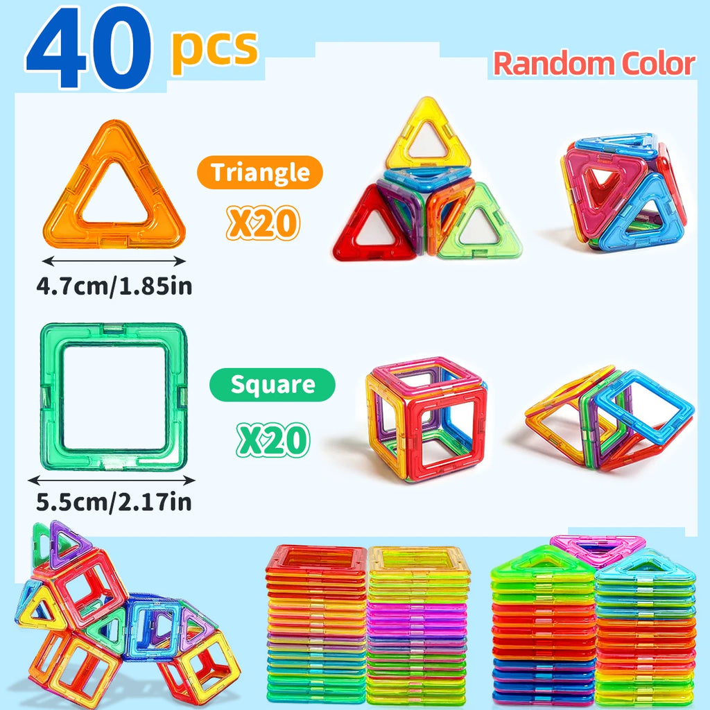 Magnetische Bausteine DIY Magnete Spielzeug mittlere Größe MINT-Spielzeug Konstruktionsspielzeug Lernspielzeug Magnetspielzeug