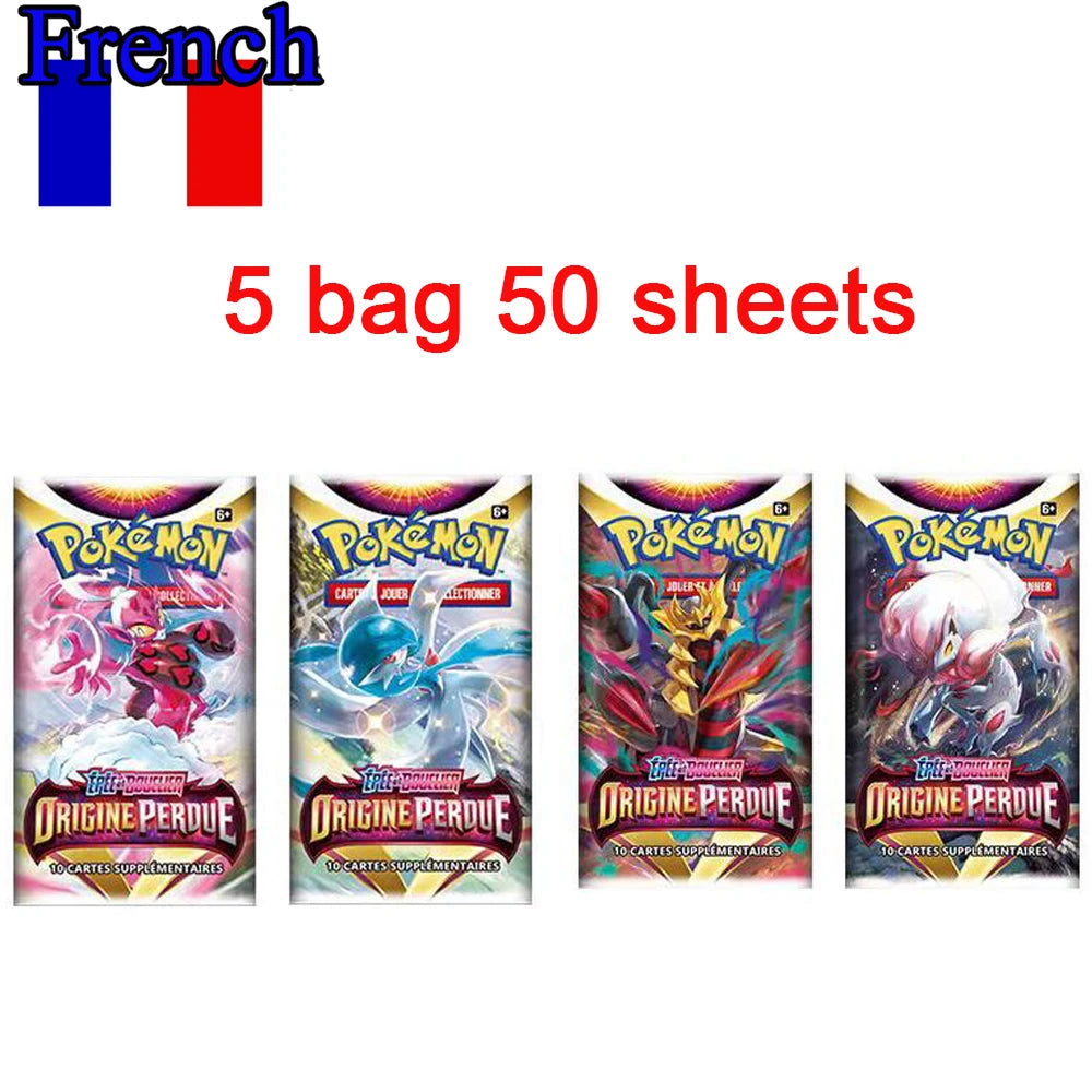 MEGA ENTWICKLUNG 42tlg. Pokémon Karten Kampfspielzeug Verlorene Herkunft Pokemons Box mit Pikachu Anime Bank Pokémon Sammelkarten für Kinder
