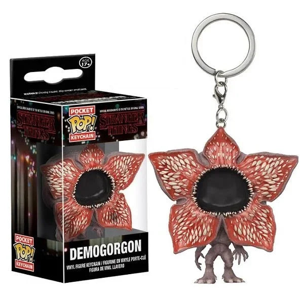 Funko Pop Pocket Pop Keychain Stranger Things Eleven Robin Barb Steve Dustin Key Ring Chain Model Toy Adults Children Gift Toys