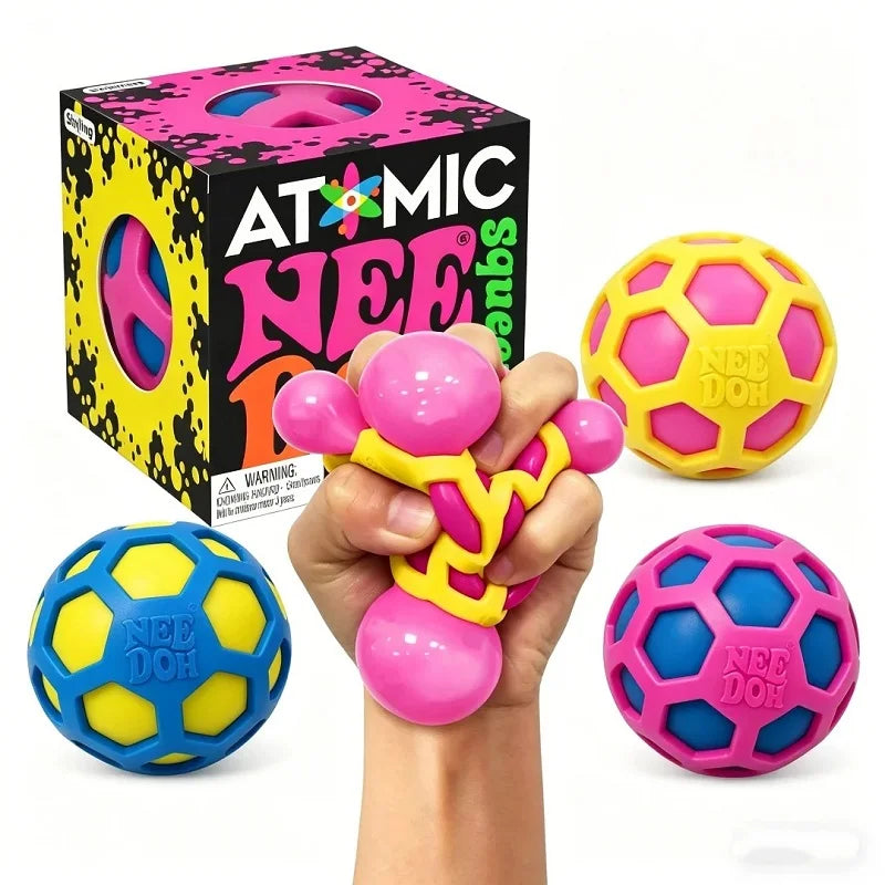 NeeDoh Squishy Schylling/ Atomic Stressabbau-Ball Squishies Blind Box/; Stressabbau-Spielzeug Sensorisches NeeDoh Fidget Toy Partygeschenk